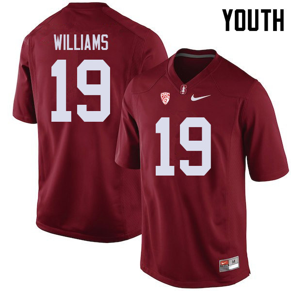 Youth #19 Noah Williams Stanford Cardinal College Football Jerseys Sale-Cardinal